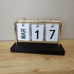 Threshold Gold & Black Desk Calendar